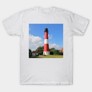 Red and White Lighthouse on Pellworm Island T-Shirt